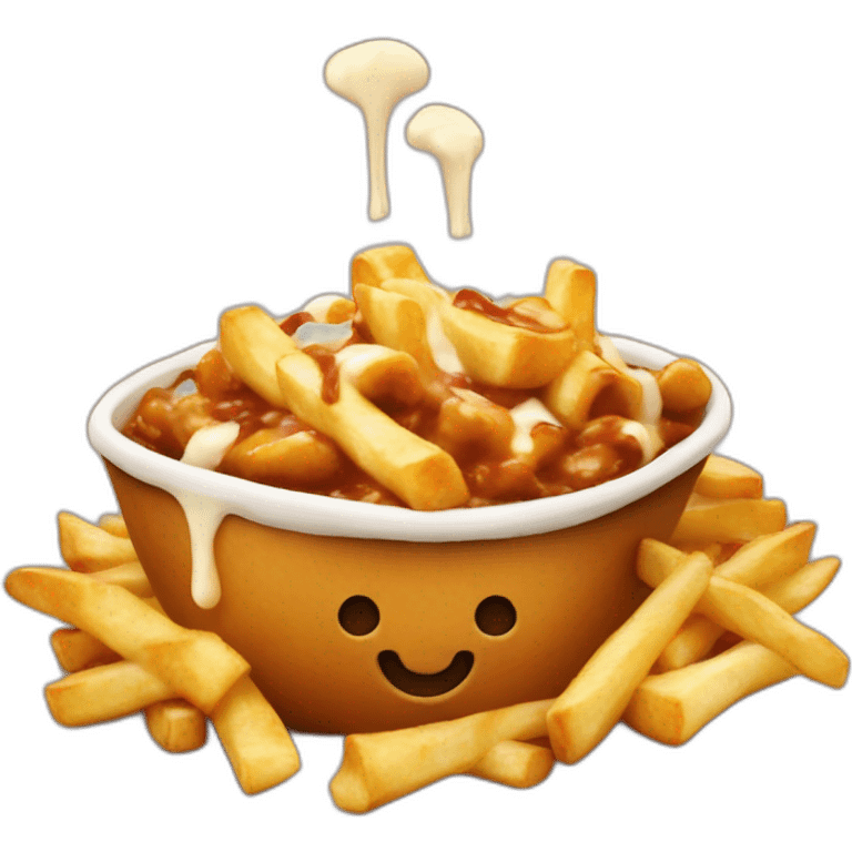 Poutine qui mange une poutine emoji