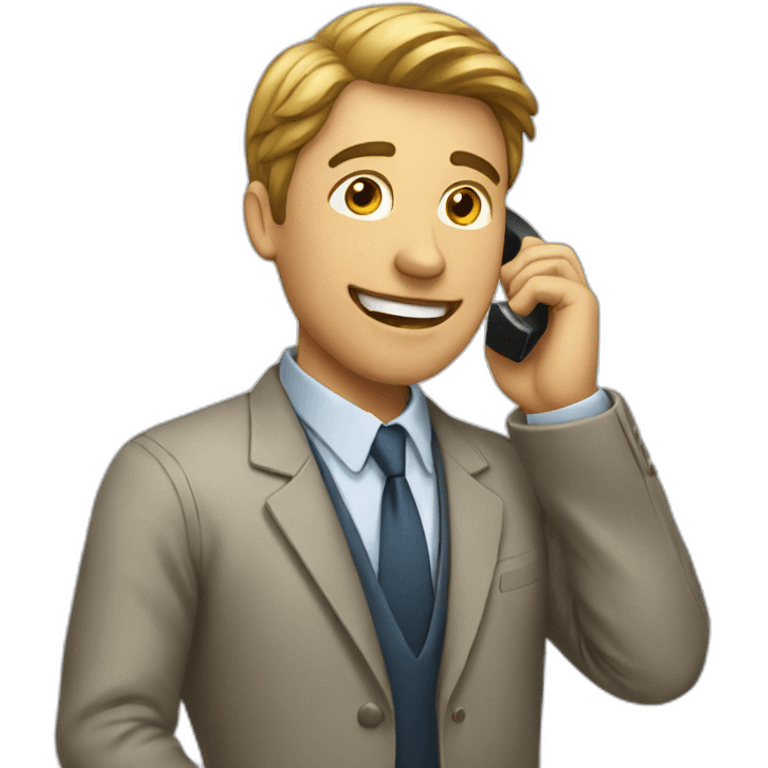 man talking at phone emoji