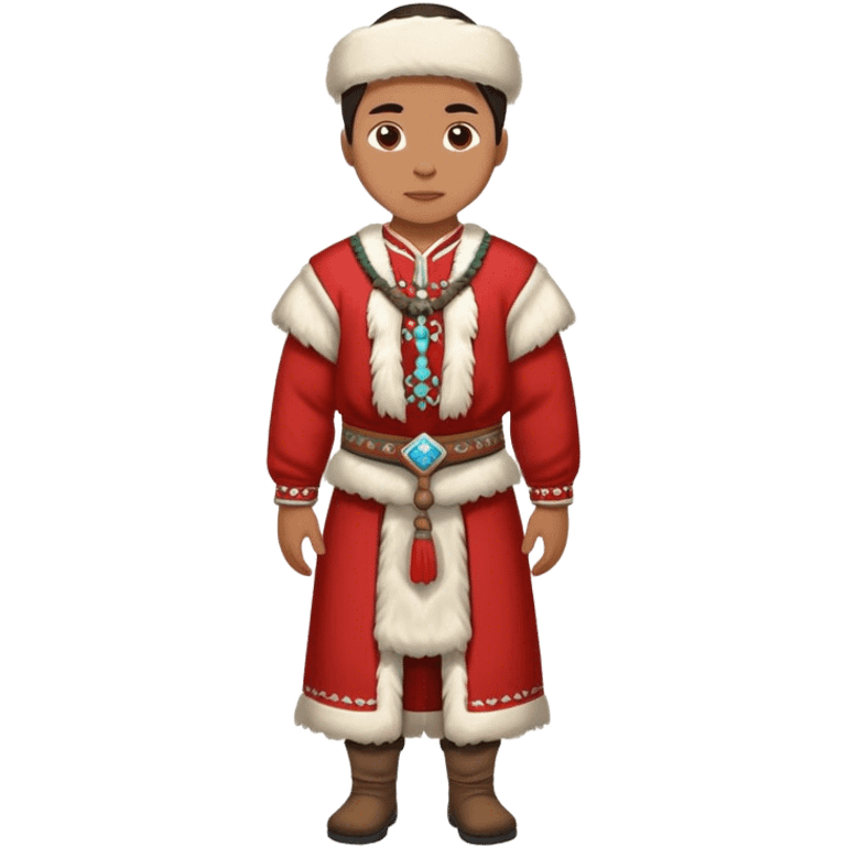 full scale standing  greenland citizen traditional outfit  emoji