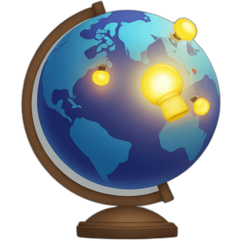 globe with lights emoji