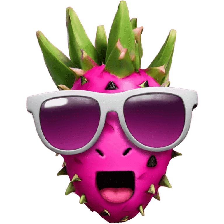 Dragonfruit with sunglasses  emoji