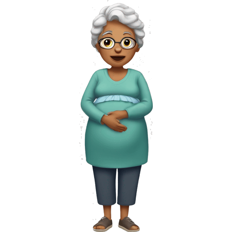 A pregnant grandma  emoji