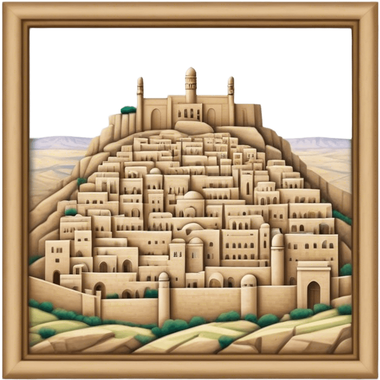 Mardin Buildings placed on a platform, standing together in a structured arrangement emoji