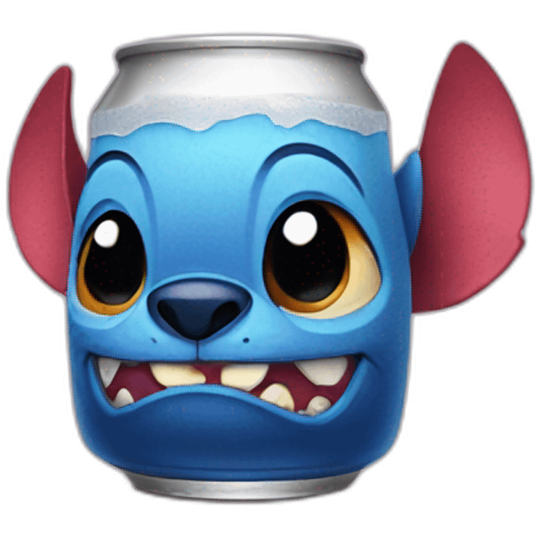 Stitch drinks beer emoji