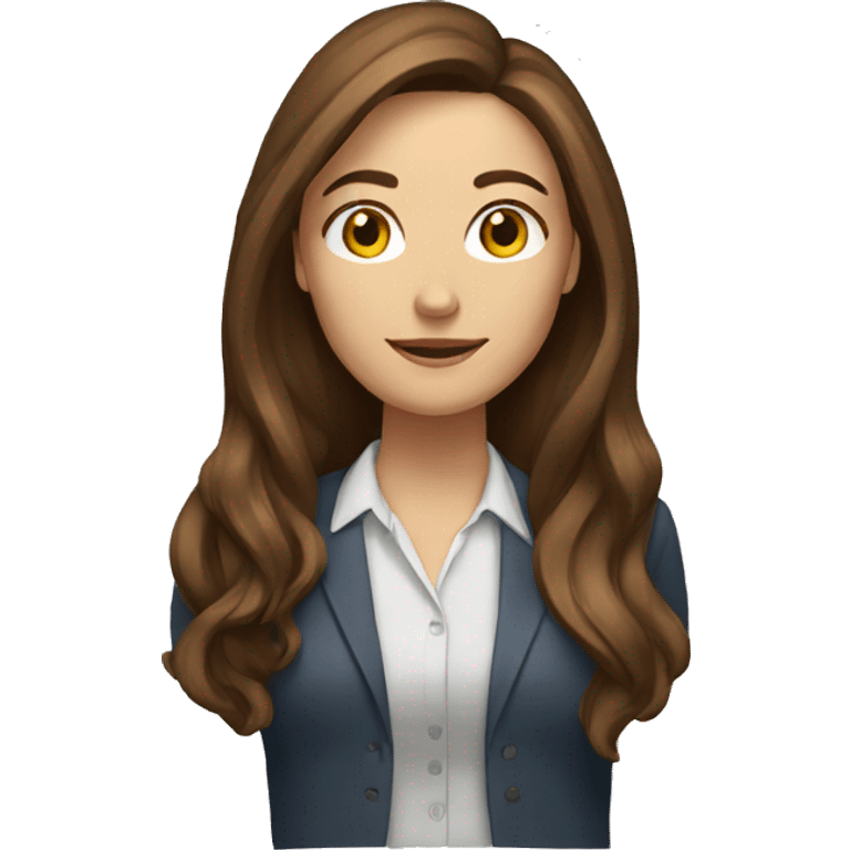 Female Teacher with long brown hair emoji