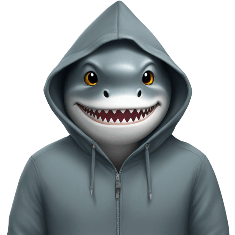 Shark with a hoodie emoji