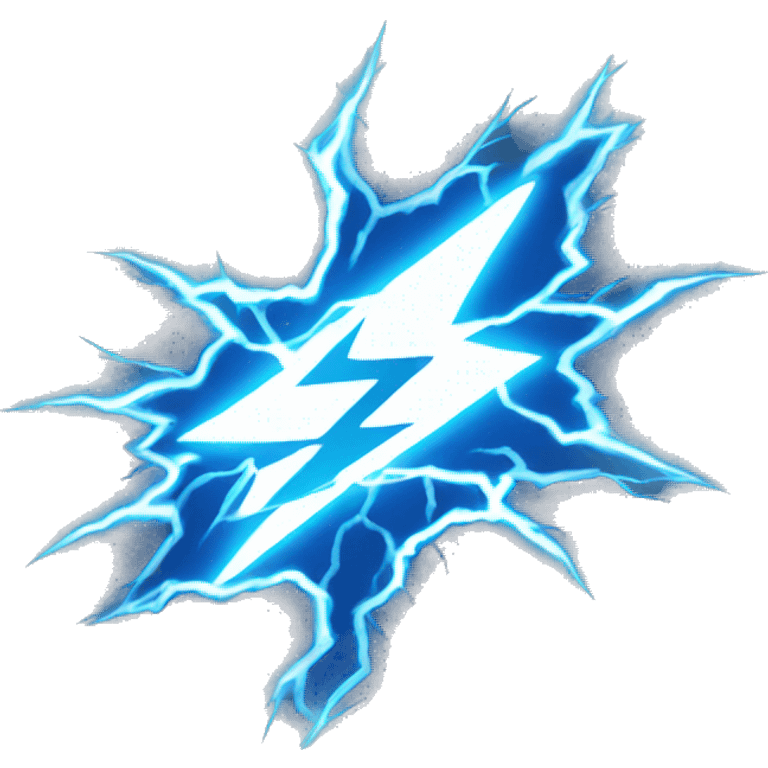 Blue lightning emoji