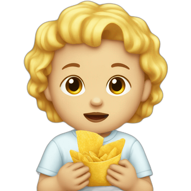 baby who eat Chips emoji