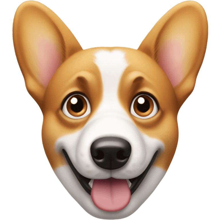 Corgi with big eyes emoji