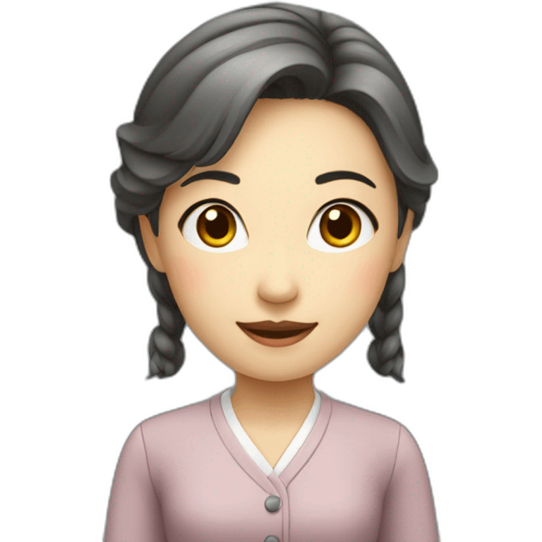 asian fancy Girl teacher of Finnish language  emoji