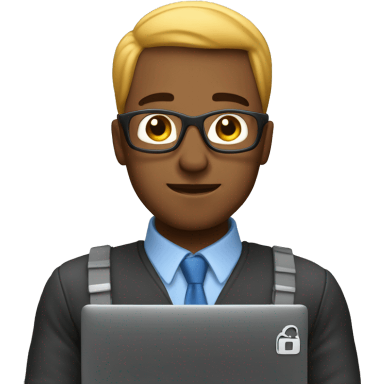 a man coding with passion emoji