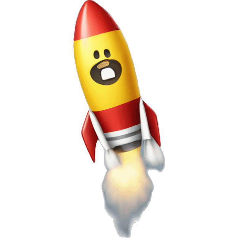 rocket riding on a stock chart emoji