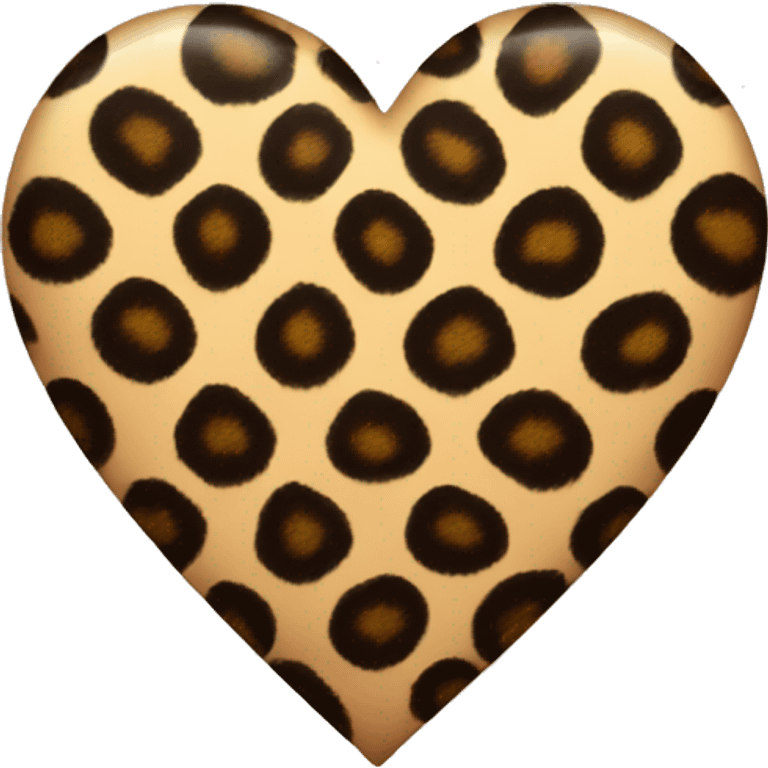 leopard print heart emoji