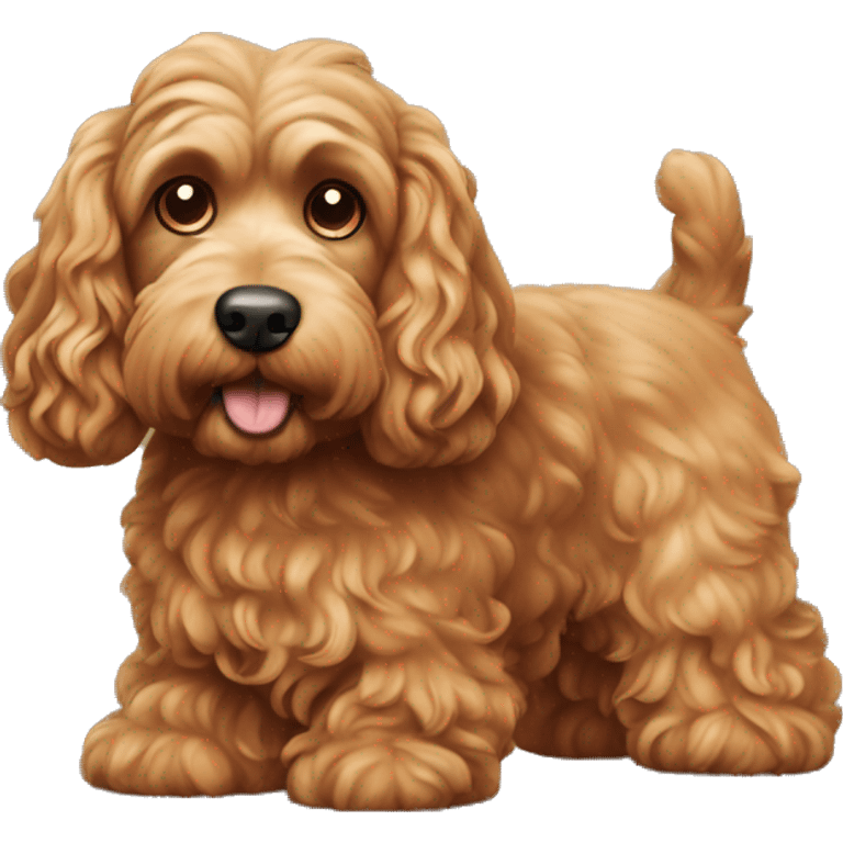 Caramel cockapoo dog emoji