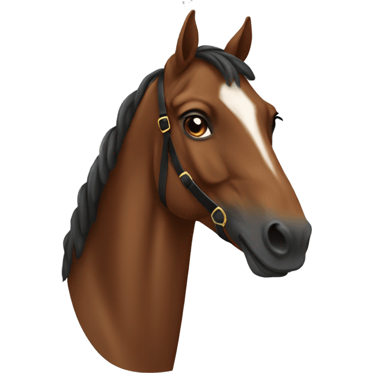 brown race horse  emoji