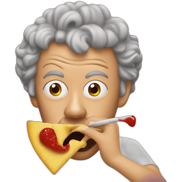 Tim Curry eating glue emoji