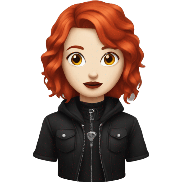 redhead-goth emoji