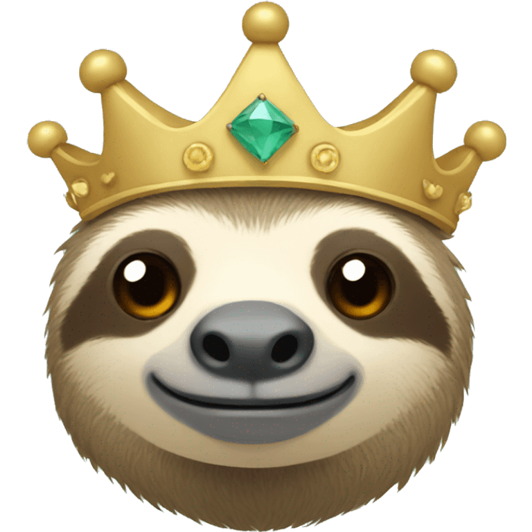 Sloth with a crown emoji