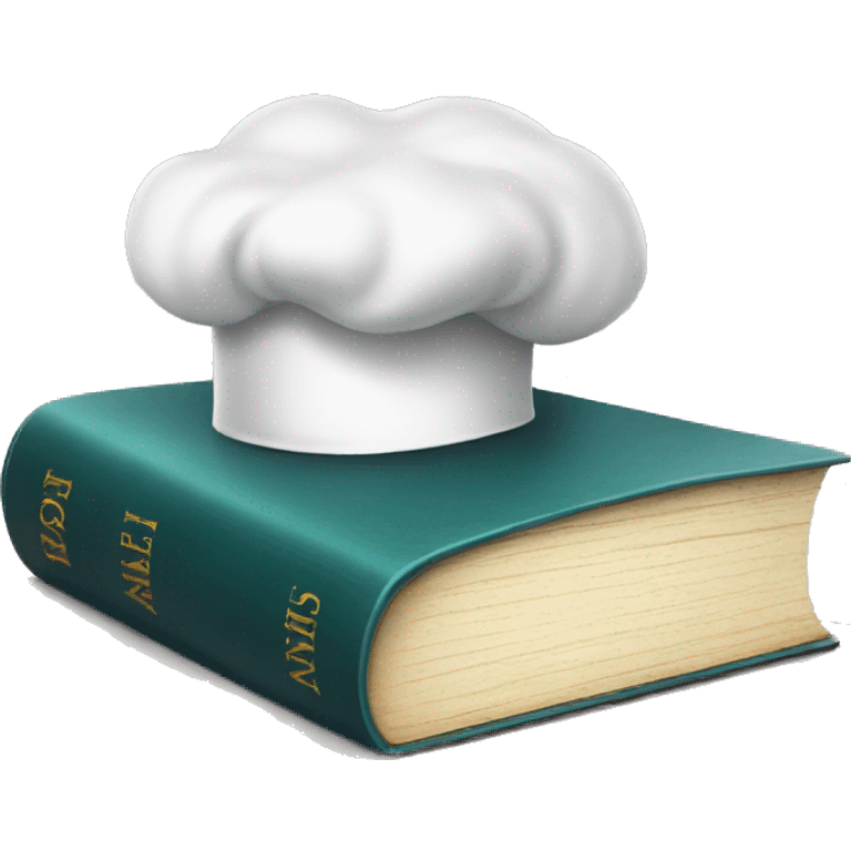 chef hat on top of smiling book emoji