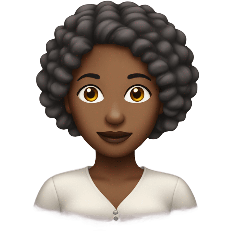 African American woman with a nose ring emoji