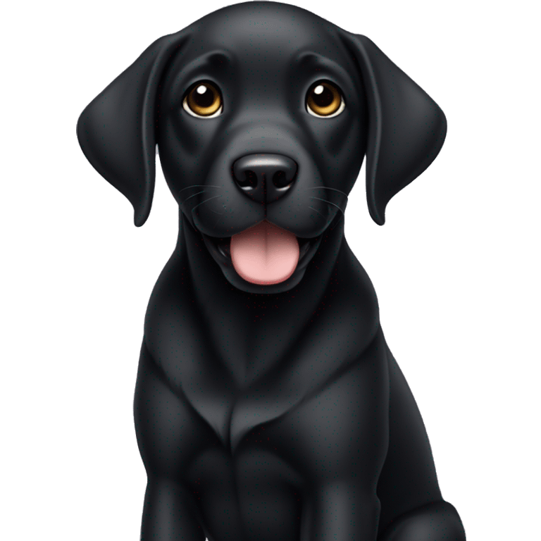 Labrador black puppy emoji