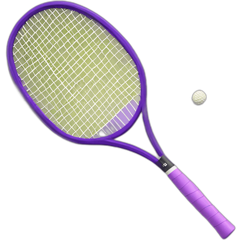 Raquette de badminton violette emoji