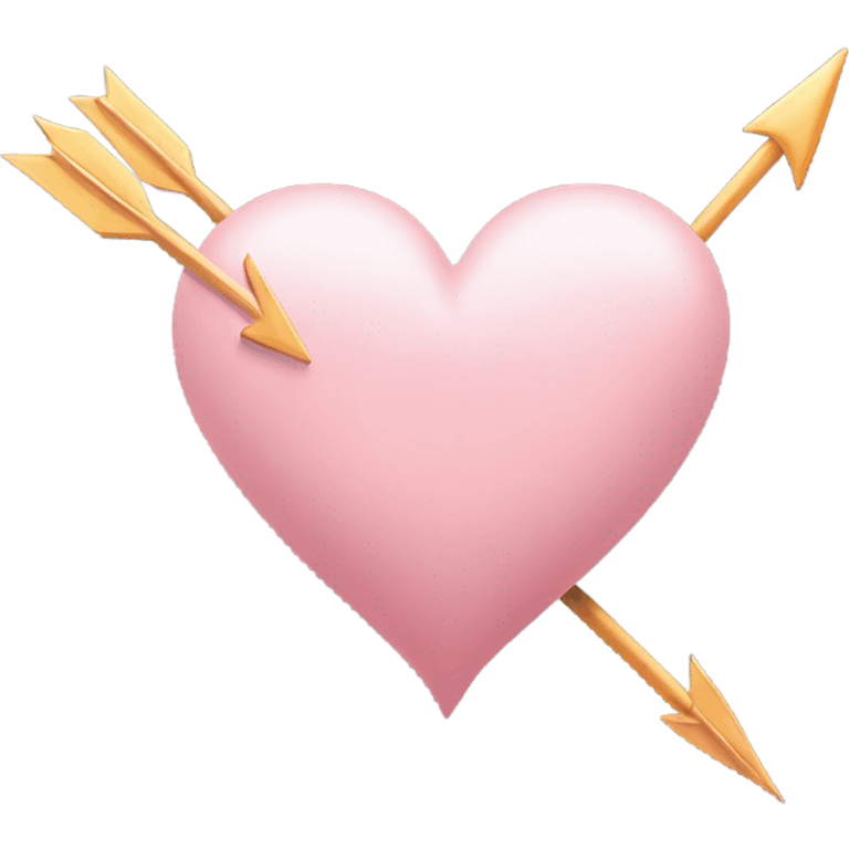 Light pink heart won’t arrow  emoji