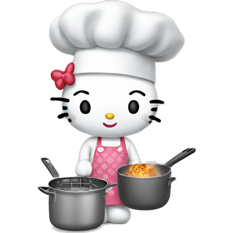 Hello kitty cooking emoji