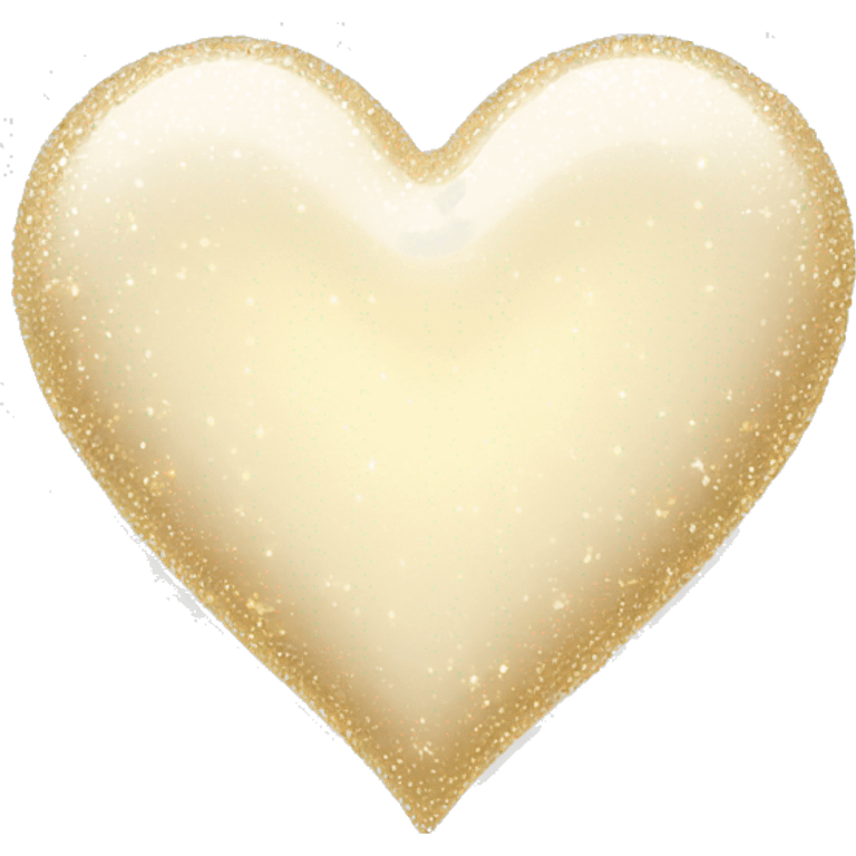 Cream heart with sparkles emoji