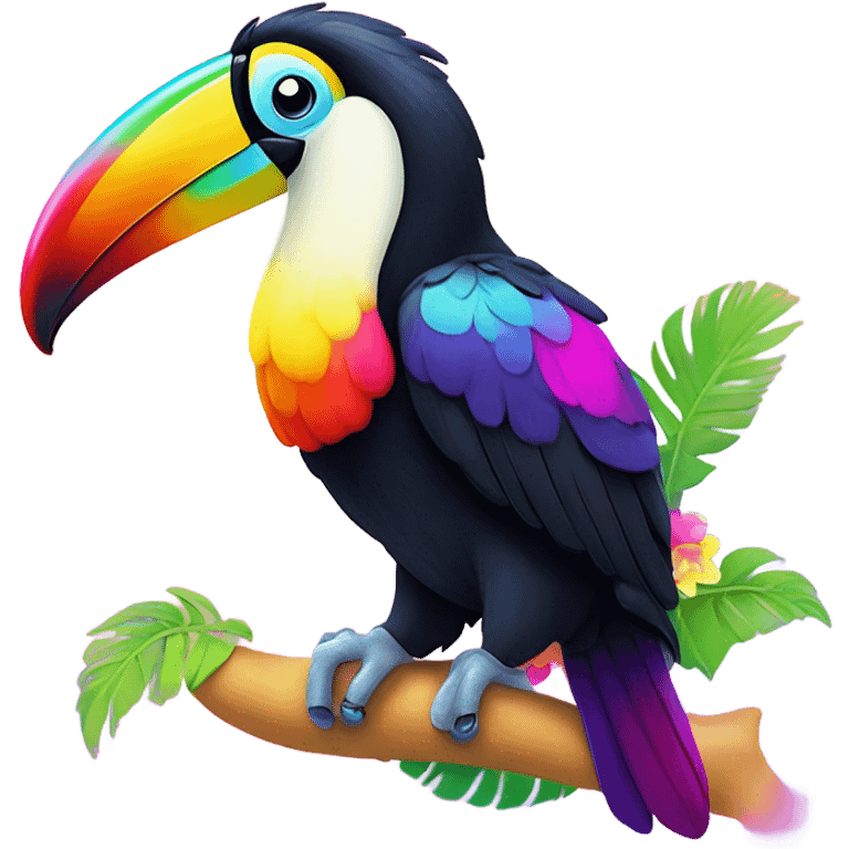 Lisa frank toucan ￼ emoji