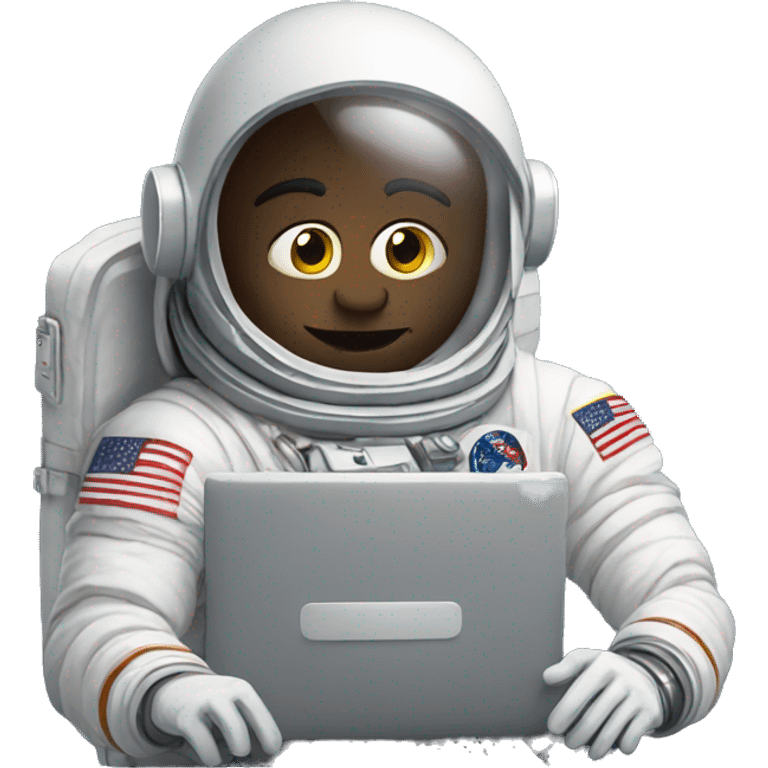 Astronaut with computer emoji