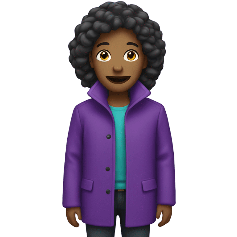 Purple coat emoji