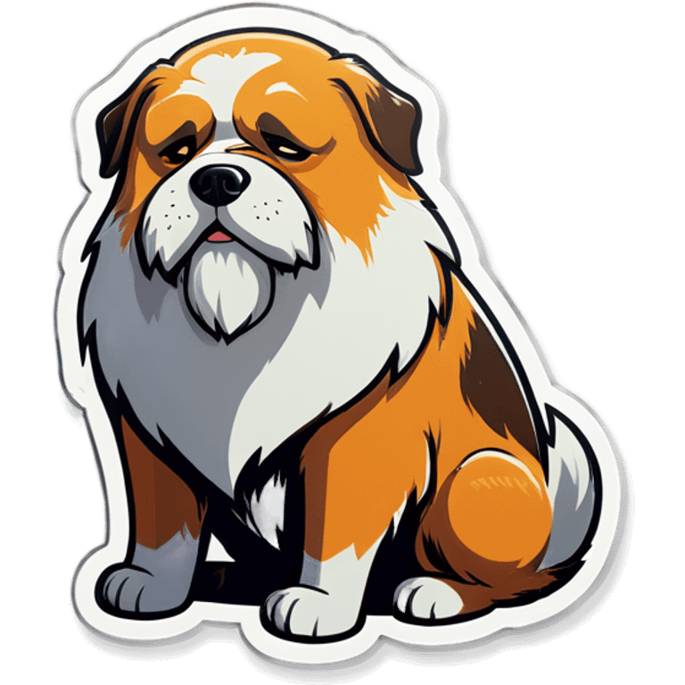  Town bearded dog depressed emoji