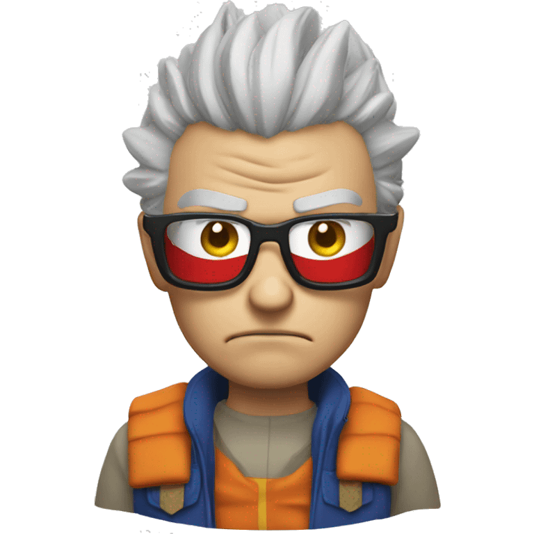 Angry man with dragonball scouter emoji