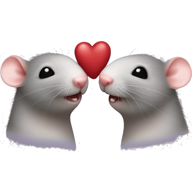 two rats kissing inside a sock emoji