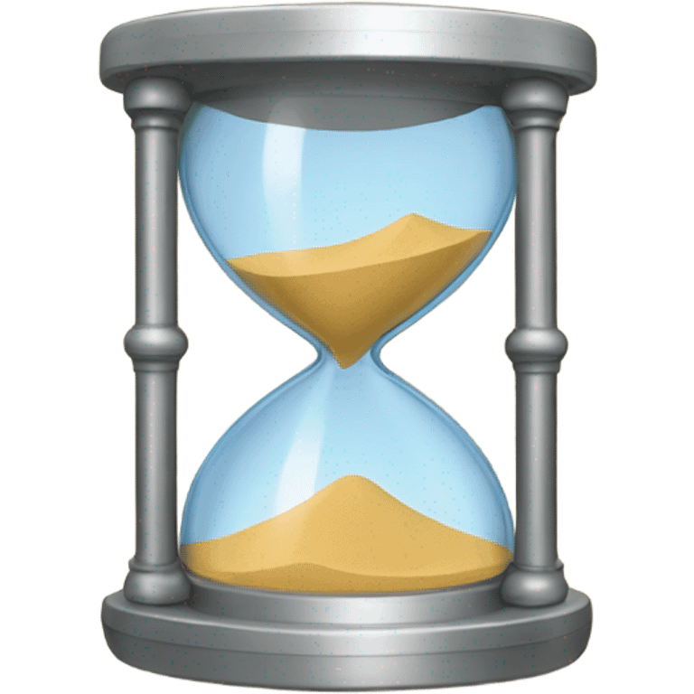 an aluminum sand clock emoji