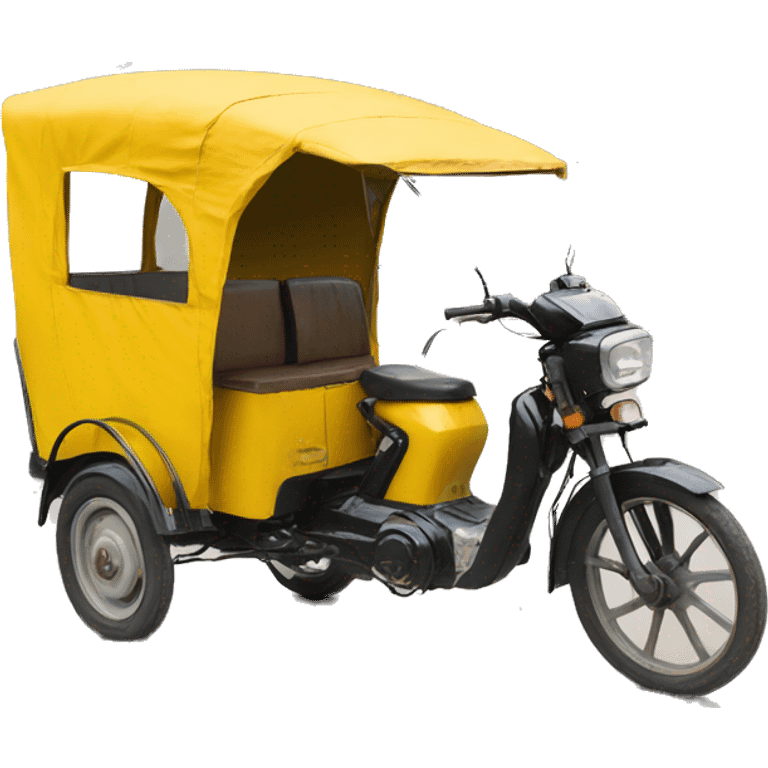 Yellow rikshaw in India emoji