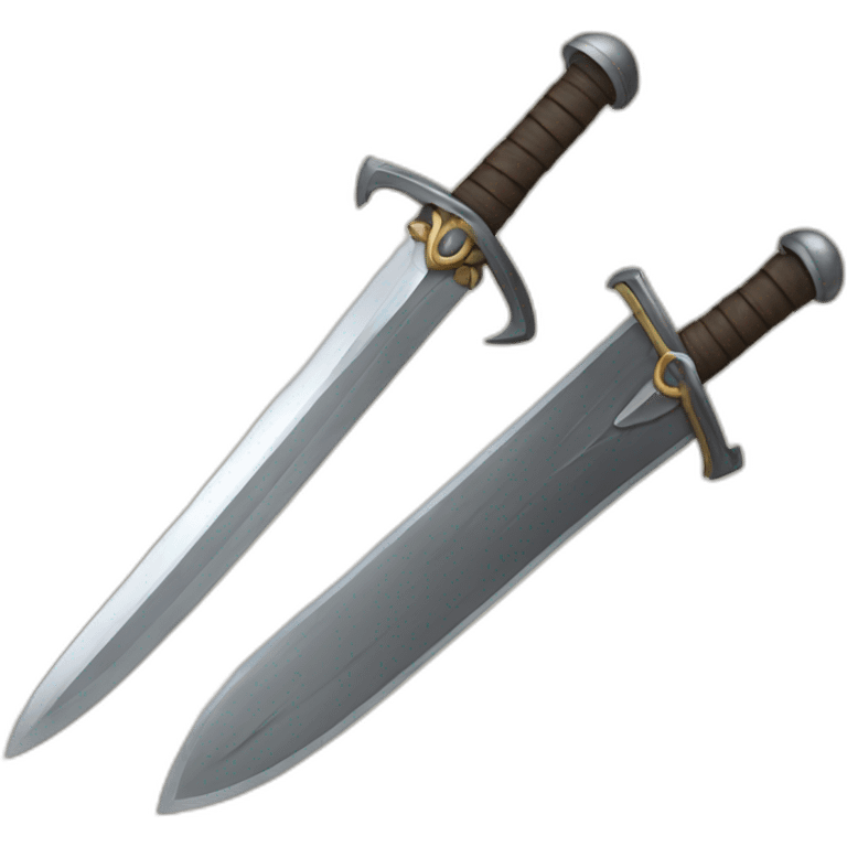 Sword with two blades emoji