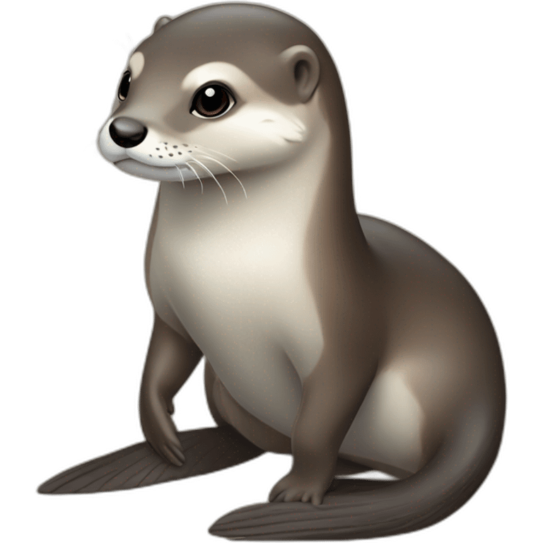 Loutre sur dauphin emoji