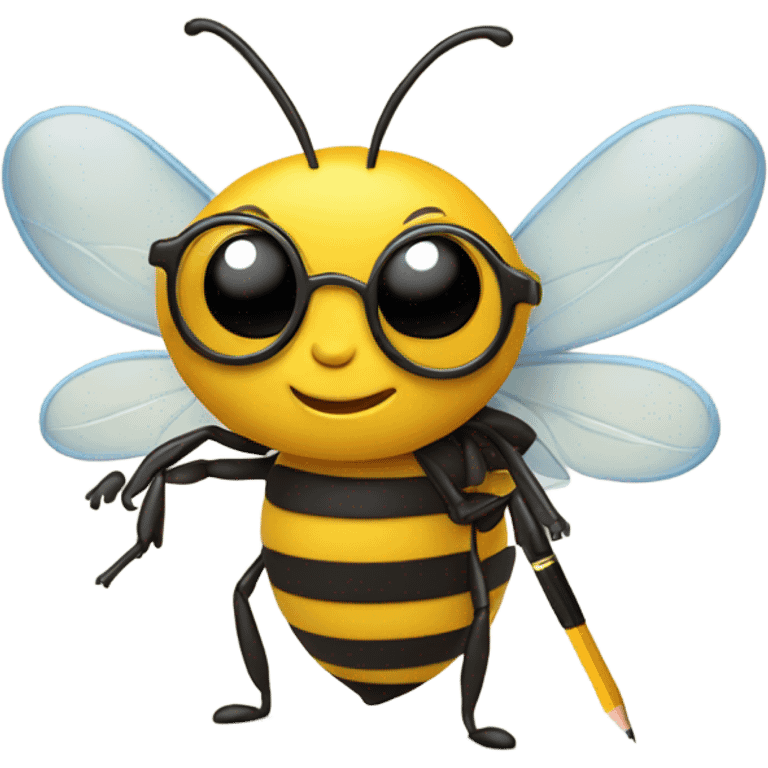 bee who is spelling emoji