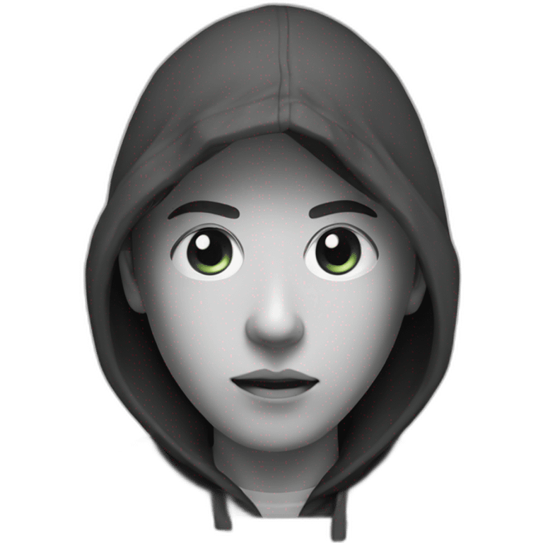 A head of a youth with a hood, only the head not the bust emoji