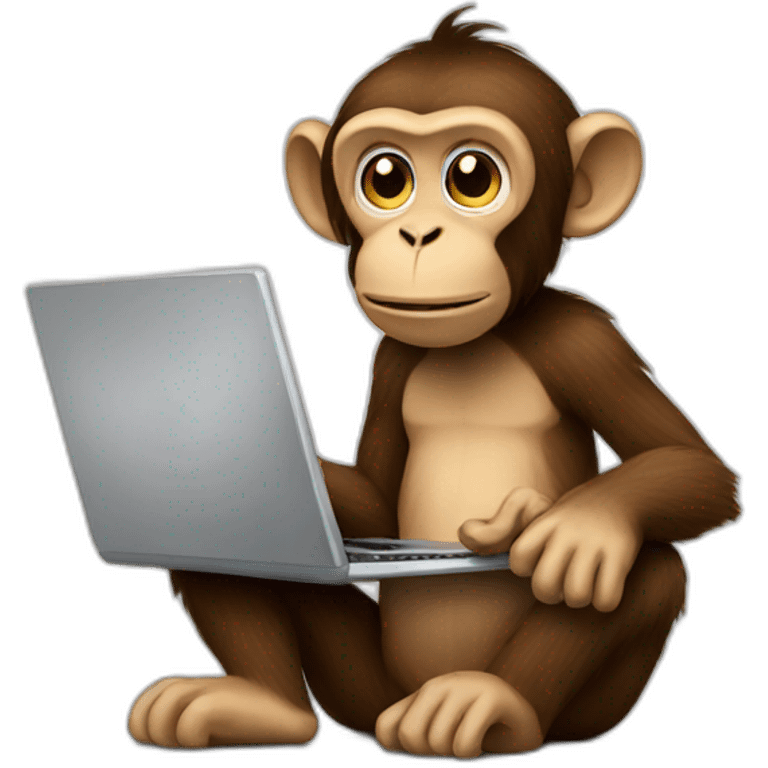 Monkey with a laptop emoji