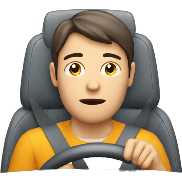 Driving learner stressed emoji