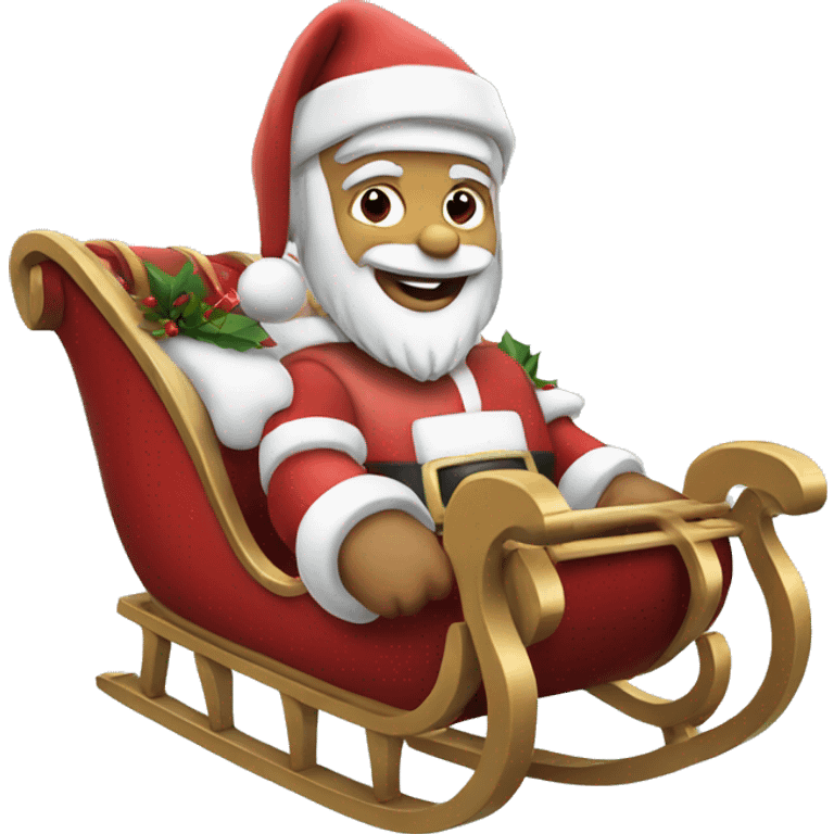 Santa on a sleigh emoji