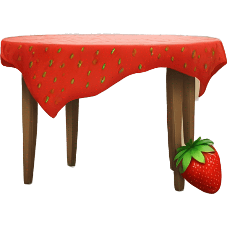 big strawberry under table  emoji