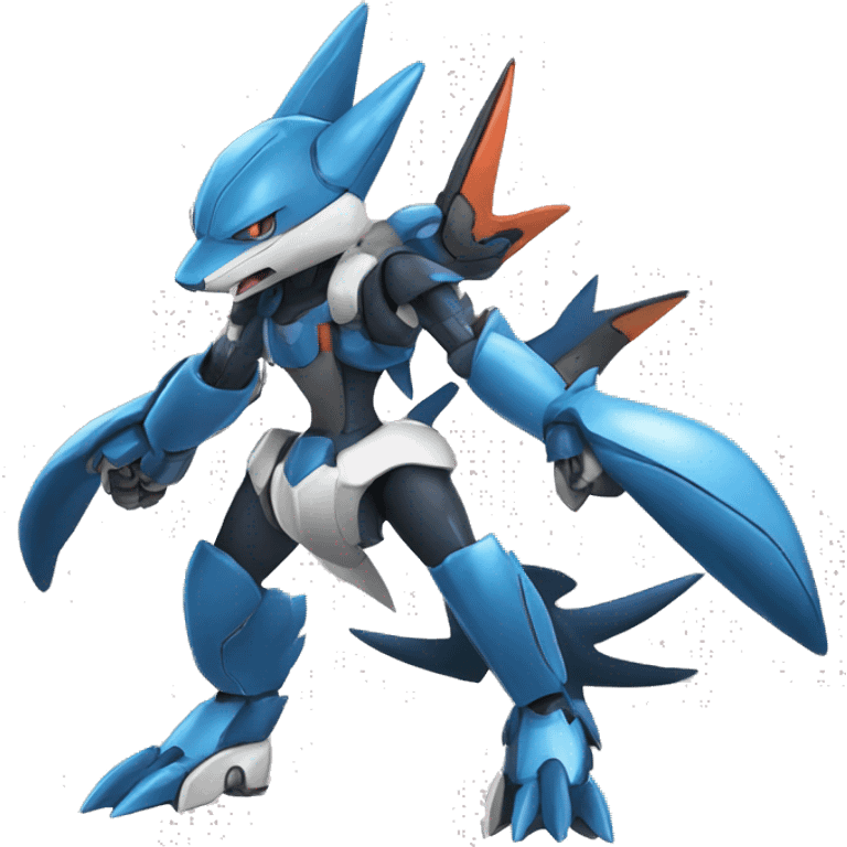 Sharpedo-Lucario-medabot-Mecha full body emoji