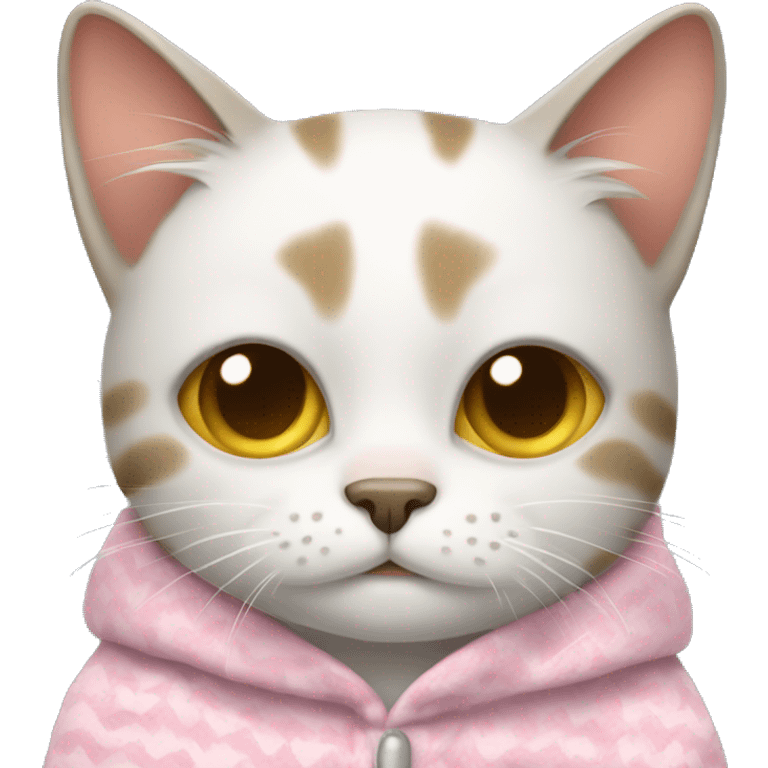 cat wearing pajamas  emoji