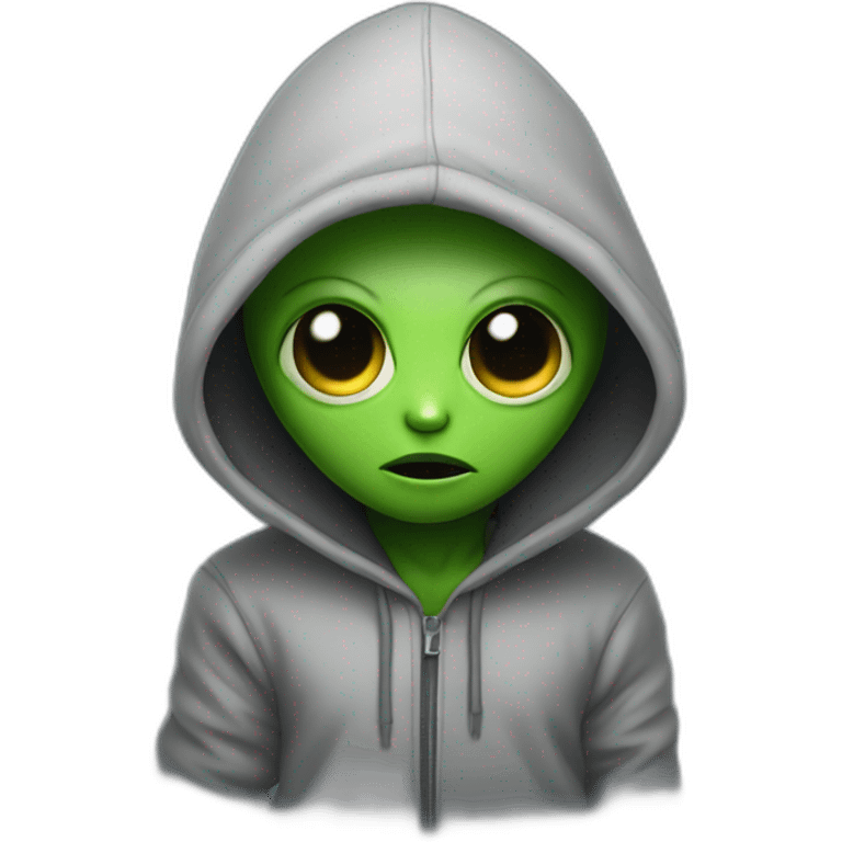 alien with hoodie emoji