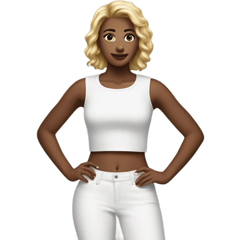 White crop top emoji