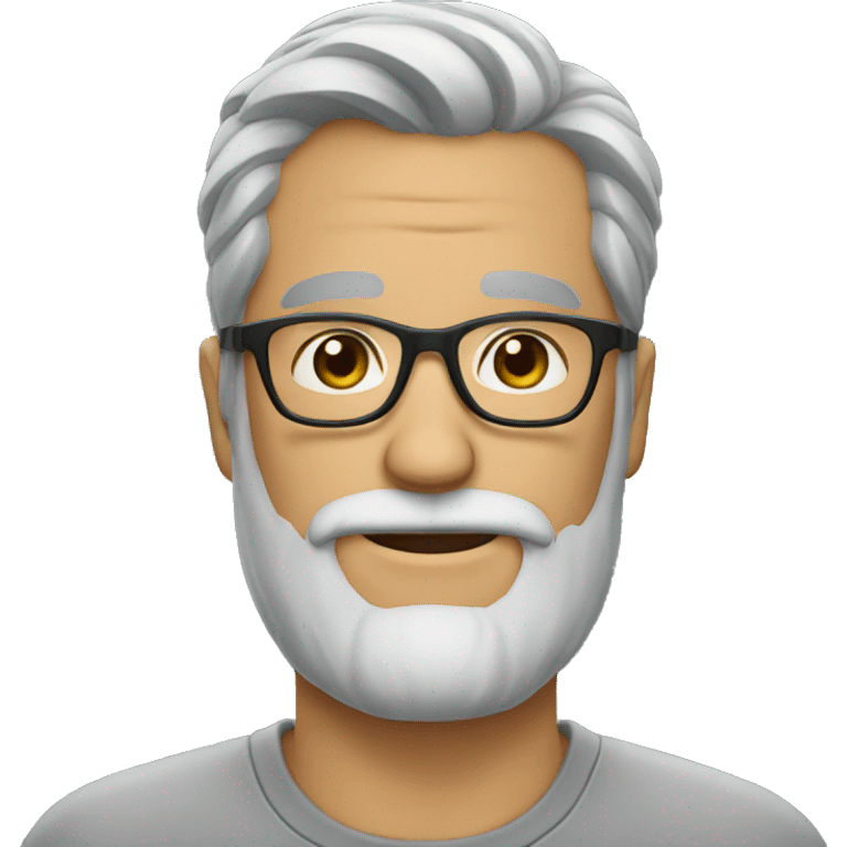 man-hair-gray-beard-gray glasses emoji